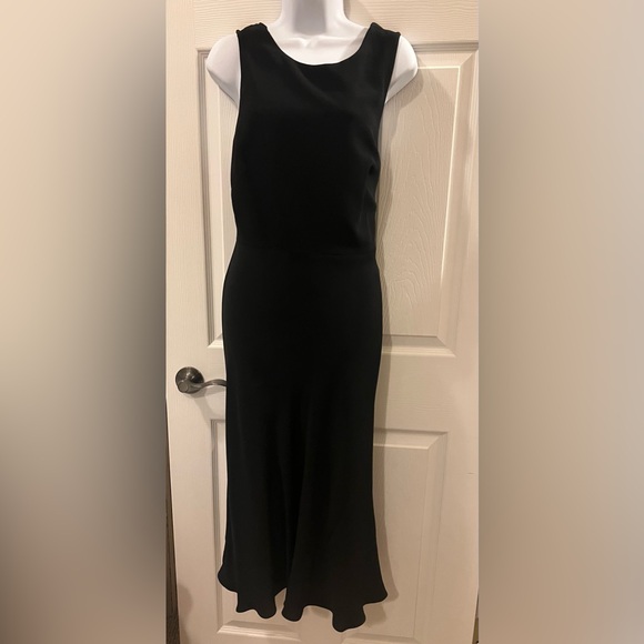 Ann Taylor Black Halter Crossback Dress Size 8 - Picture 5 of 6